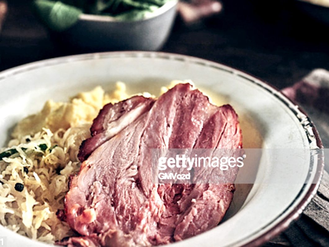 Sauerkraut mit Kasseler und Kartoffelstampf